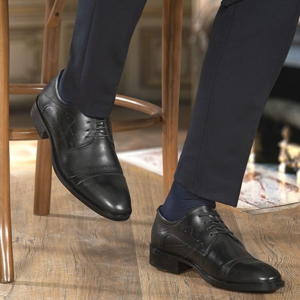 Cow leather men's dress shoes code Hm 221